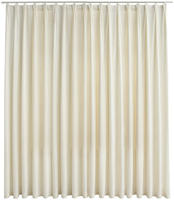 vidaXL Verdunkelungsvorhang mit Haken Samt Creme 290 x 245 cm