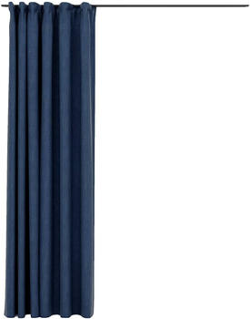 vidaXL Verdunkelungsvorhänge mit Haken Leinenoptik Blau 290x245cm (321183)