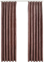 vidaXL Verdunkelungsvorh&auml;nge Haken 2 Stk. Samt Antik-Rosa 140x245cm