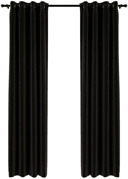 vidaXL Verdunkelungsvorhänge Leinenoptik 2 Stk. Anthrazit 140x225 cm (321161)
