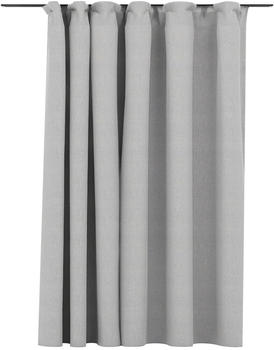 vidaXL Verdunkelungsvorhang mit Haken Leinenoptik Grau 290x245 cm (321175)