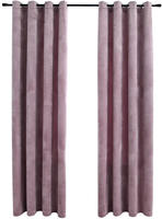 vidaXL Verdunkelungsvorh&auml;nge mit &Ouml;sen 2 Stk. Samt Antik-Rosa 140x225cm