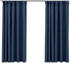 vidaXL Verdunkelungsvorhänge Haken Leinenoptik 2 Stk. Blau 140x175 cm (321180)