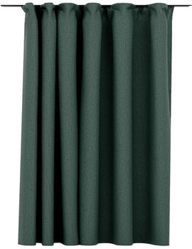 vidaXL Verdunkelungsvorhang mit Haken Leinenoptik Grün 290x245 cm (321191)