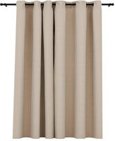 vidaXL Verdunkelungsvorhang mit &Ouml;sen Leinenoptik Beige 290x245 cm