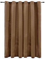 vidaXL Verdunkelungsvorhang mit Metall&ouml;sen Samt Beige 290 x 245 cm