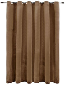 vidaXL Verdunkelungsvorhang mit Metallösen Samt Beige 290 x 245 cm (134507)