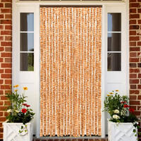 vidaXL Insektenschutz-Vorhang Ocker und Wei&szlig; 90x220 cm Chenille
