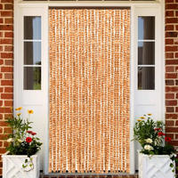 Vidaxl - Insektenschutz-vorhang Ocker Und Wei&szlig; 100x220 Cm Chenille