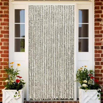 vidaXL Insektenschutz-Vorhang Hell- und Dunkelgrau 90x220 cm Chenille (325455)