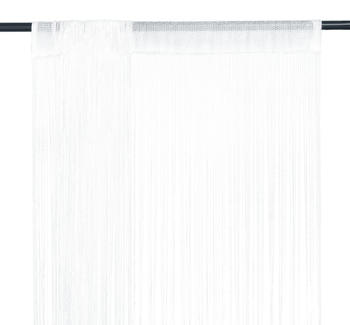 vidaXL Fadenvorhang 2 Stk.100 x 250 cm Weiß (132398)