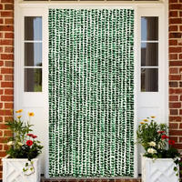 vidaXL Insektenschutz-Vorhang Gr&uuml;n und Wei&szlig; 100x220 cm Chenille