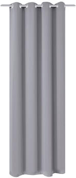 vidaXL Verdunkelungsvorhang mit Metall&ouml;sen 270 x 245 cm Grau (132206)
