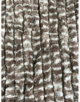Arisol Chenille-Flauschvorhang 100x200cm taupe-weiß