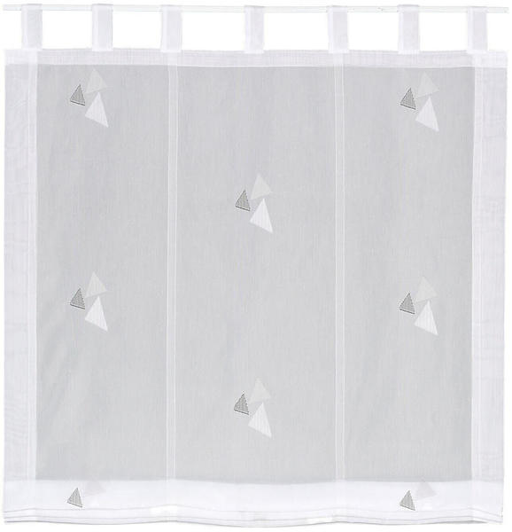 Gerster Rahel Raffrollos mit Schlaufen 100x170 cm weiß-anthrazit