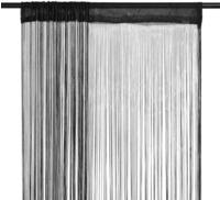 vidaXL Fadenvorh&auml;nge 2 Stk. 140 x 250 cm Schwarz
