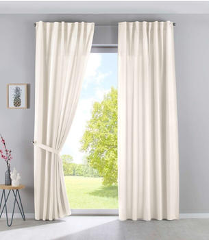 Gardinenbox 2er Set Vorhänge Verdeckte Cationic JENA 250x140 cm Creme Gardinenbox 2er Set Vorhänge Verdeckte Cationic JENA 250x140 cm Creme