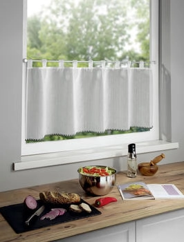 Neusser Collection Schlaufenpanneau Fernanda weiß-anthrazit 48x140 cm (708304562) Neusser Collection Schlaufenpanneau Fernanda weiß-anthrazit 48x140 cm (708304562)