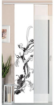 Gardinenbox Flächenvorhang 45x245cm 2 Stk. (60037618-18) Flower Tattoo Gardinenbox Flächenvorhang 45x245cm 2 Stk. (60037618-18) Flower Tattoo