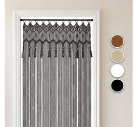 Cozyor Makramee-Vorhang 132x200cm schwarz Cozyor Makramee-Vorhang 132x200cm schwarz