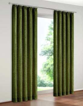 Wirth Warnow 132x160cm Kräuselband mossgrün Wirth Warnow 132x160cm Kräuselband mossgrün