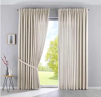 Gardinenbox Schlaufengardine Sand Textil 300x250 cm Oeko-Tex® Standard 100 Wohntextilien Fertiggardinen Schlaufenschals (800001080440)