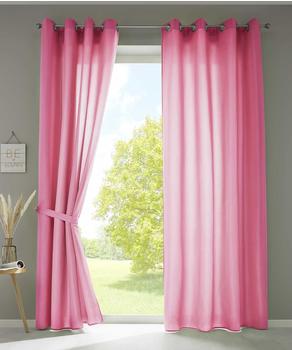 Gardinenbox Vorhang Pink Textil 140x245x245 cm Oeko-Tex® Standard 100 Wohntextilien Fertiggardinen (800000653428)