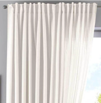 Gardinenbox Schlaufengardine Creme Textil 300x250 cm Oeko-Tex® Standard 100 Wohntextilien Fertiggardinen Schlaufenschals (800001080306)