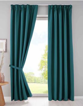 Gardinenbox Vorhang Petrol Textil 140x245 cm Oeko-Tex® Standard 100 Wohntextilien Fertiggardinen Fertiggardinen (800000552491)