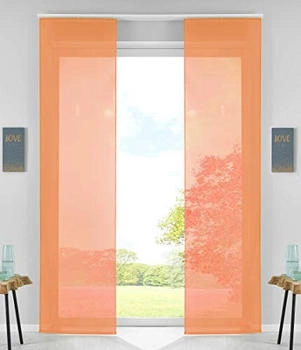 Gardinenbox Vorhang Orange Textil 60x245 cm Oeko-Tex® Standard 100 Wohntextilien Schiebegardinen (800000653394)