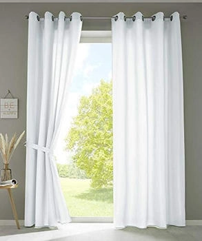 Gardinenbox Vorhang Weiß Textil 140x245x245 cm Oeko-Tex® Standard 100 Wohntextilien Fertiggardinen (800000653214)