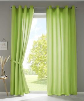 Gardinenbox Vorhang Hellgrün Textil 140x245x245 cm Oeko-Tex® Standard 100 Wohntextilien Fertiggardinen (800000653293)