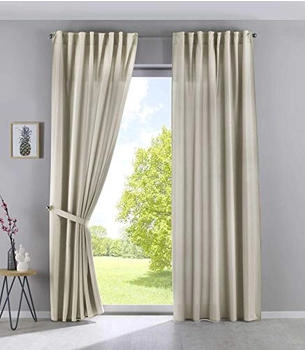 Gardinenbox Schlaufengardine Sand Textil 140x250 cm Oeko-Tex® Standard 100 Wohntextilien Fertiggardinen Schlaufenschals (800001080447)