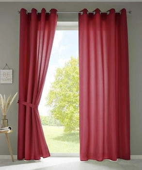 Gardinenbox Vorhang Bordeaux Textil 140x225x225 cm Oeko-Tex® Standard 100 Wohntextilien Fertiggardinen (800000653276)