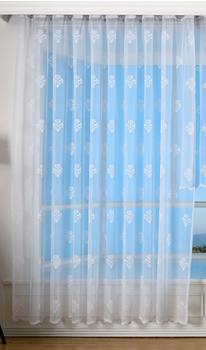 Gardinenbox Vorhang Weiß Textil 450x245 cm Oeko-Tex® Standard 100 Wohntextilien Fertiggardinen Schlaufenschals (800000797283)