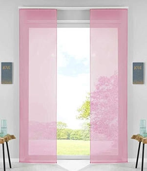 Gardinenbox Vorhang Rosa Textil 60x245 cm Oeko-Tex® Standard 100 Wohntextilien Schiebegardinen (800000653393)