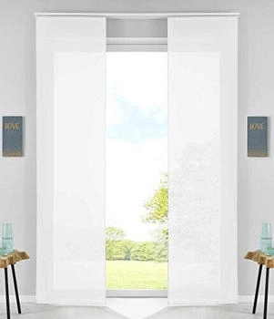 Gardinenbox Vorhang Weiß Textil 60x245 cm Oeko-Tex® Standard 100 Wohntextilien Schiebegardinen (800000653392)