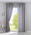 Gardinenbox Schlaufengardine Silber Textil 140x250 cm Oeko-Tex® Standard 100 Wohntextilien Fertiggardinen Schlaufenschals (800001080448)