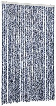 vidaXL Insektenschutz-Vorhang Blau und Weiß Chenille (315128)