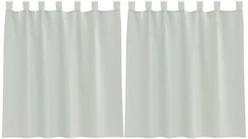 vidaXL Voile Vorhänge mit Schlaufen 2 Stk. Hellgrau 140x140 cm (4102296)
