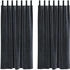vidaXL Vorhänge mit Vorhängen 2 pcs Dunkelgrau 140 x 175 cm Samt (4107234)