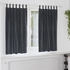 vidaXL Vorhänge mit Vorhängen 2 pcs Dunkelgrau 140 x 175 cm Samt (4107234)