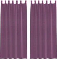 vidaXL Voile Vorh&auml;nge mit Schlaufen 2 Stk. Violett 140x225 cm