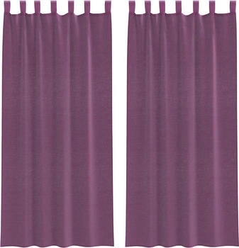 vidaXL Voile Vorhänge mit Schlaufen 2 Stk. Violett 140x225 cm (4102293)