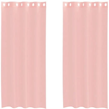 vidaXL Voile Vorhänge mit Ösen 2 Stk. Rosa 140x245 cm (4102098)
