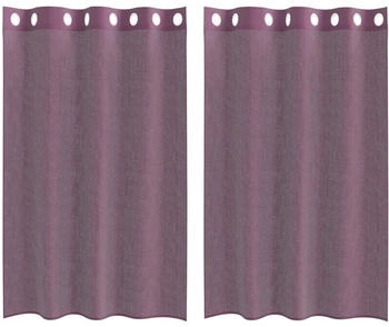 vidaXL Voile Vorhänge mit Ösen 2 Stk. Lila 140x175 cm (4102102)