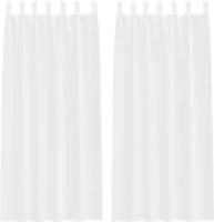 vidaXL Voile-Vorhang 2 stk. Wei&szlig; 245 x 140 cm Polyester