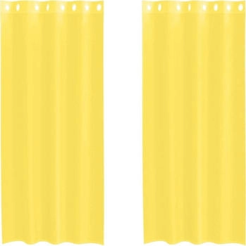 vidaXL Voile Vorhänge mit Ösen 2 Stk. Gelb (4102134)