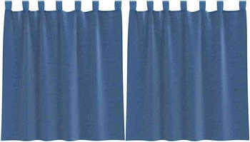 vidaXL Voile Vorhänge mit Schlaufen 2 Stk. Königsblau 140x140 cm (4102301)