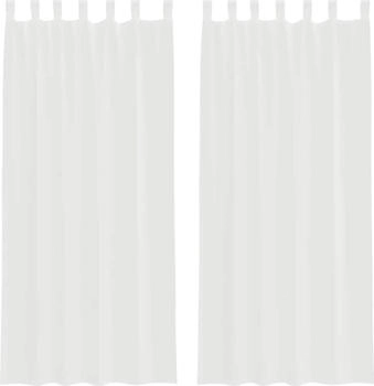 vidaXL Voile Vorhänge mit Schlaufen 2 Stk. Weiß 140x245 cm (4102334)